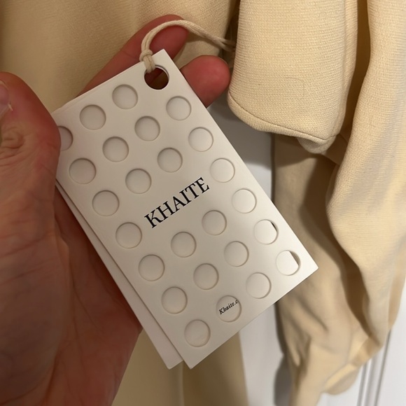 NWT Khaite June Dress in Custard Sz 8 - Picture 5 of 10